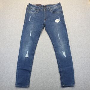 36x34 EXCHANGE Men's Distressed Denim Skinny Jeans